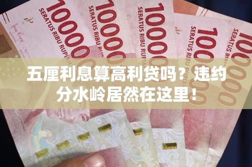 武汉五厘利息算高利贷吗？违约分水岭居然在这里！