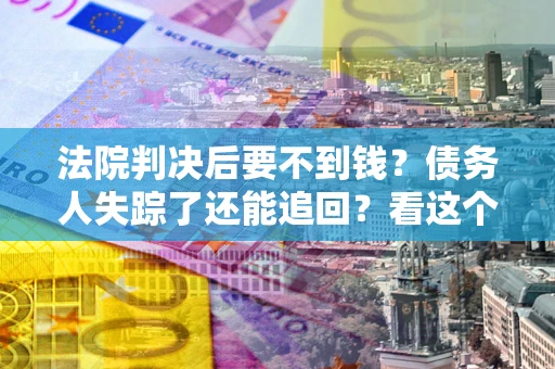 武汉法院判决后要不到钱？债务人失踪了还能追回？看这个方法！