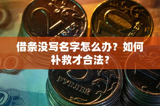 武汉借条没写名字怎么办？如何补救才合法？