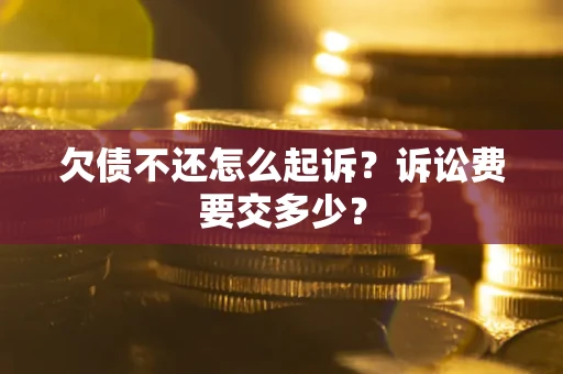 武汉欠债不还怎么起诉？诉讼费要交多少？