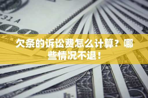 武汉欠条的诉讼费怎么计算?哪些情况不退! 武汉欠条的诉讼费怎么计算?哪些情况不退!