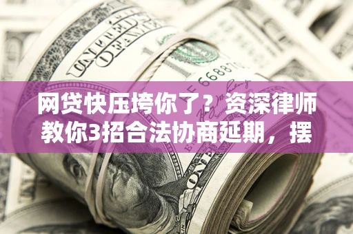 武汉网贷快压垮你了？资深律师教你3招合法协商延期，摆脱暴力催收！