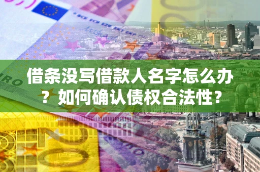 武汉借条没写借款人名字怎么办？如何确认债权合法性？