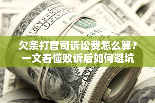 武汉欠条打官司诉讼费怎么算？一文看懂败诉后如何避坑
