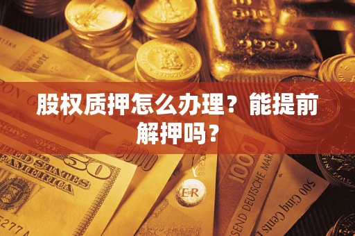 武汉股权质押怎么办理？能提前解押吗？