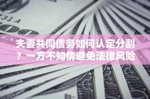 武汉夫妻共同债务如何认定分割？一方不知情避免法律风险必看！